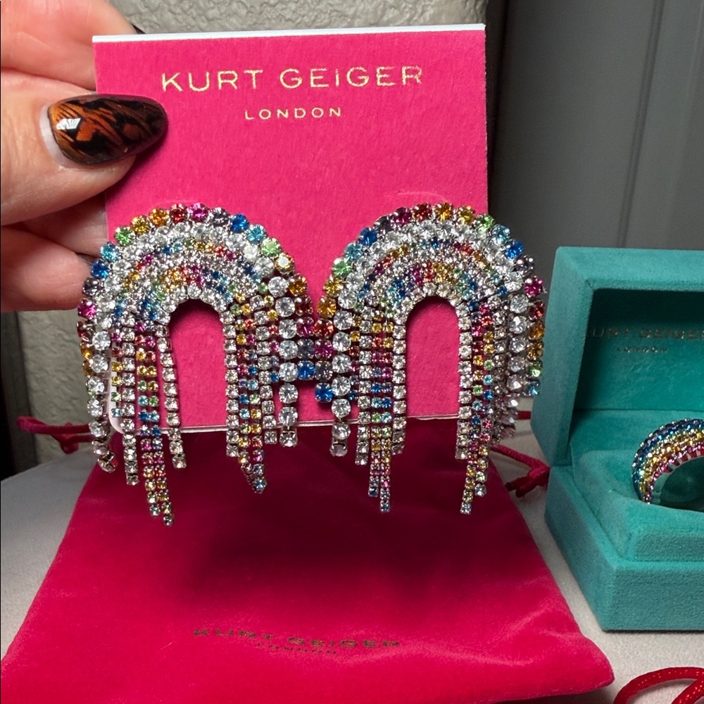 Kurt Geiger Rainbow Crystal Jewelry Set - Picture 5 of 6
